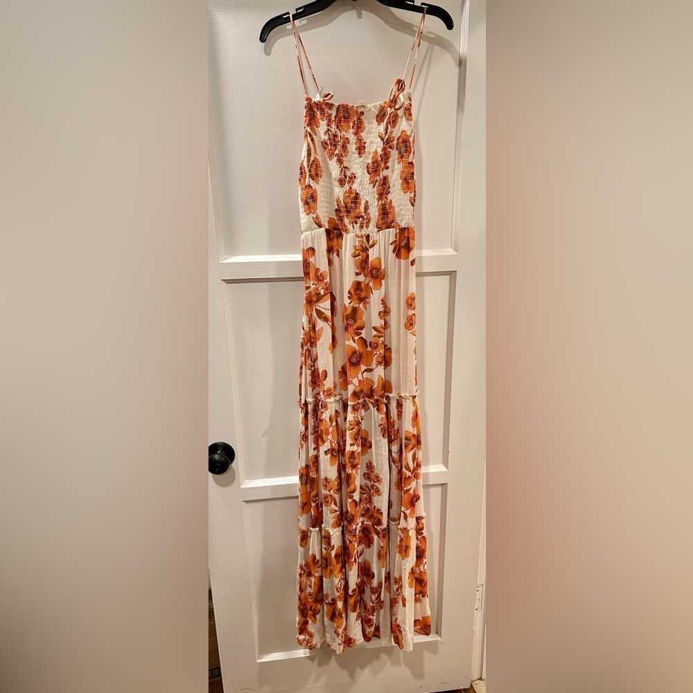Intimately Free People Dress Garden Party Floral Maxi Tiered Size Small - Picture 3 of 16